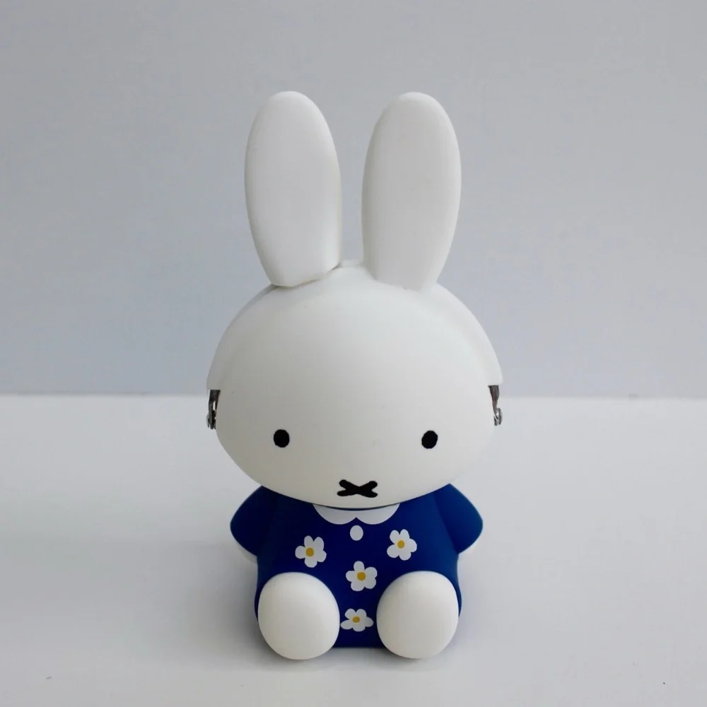 Miffy in Blue Floral Dress 3D Pochi Miffy Shape Silicone Pouch NEW
